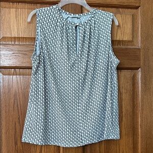 H&M Geometric Sleeveless Blouse - Black and White